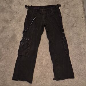 Black Cargo Pants with Multiple Pockets